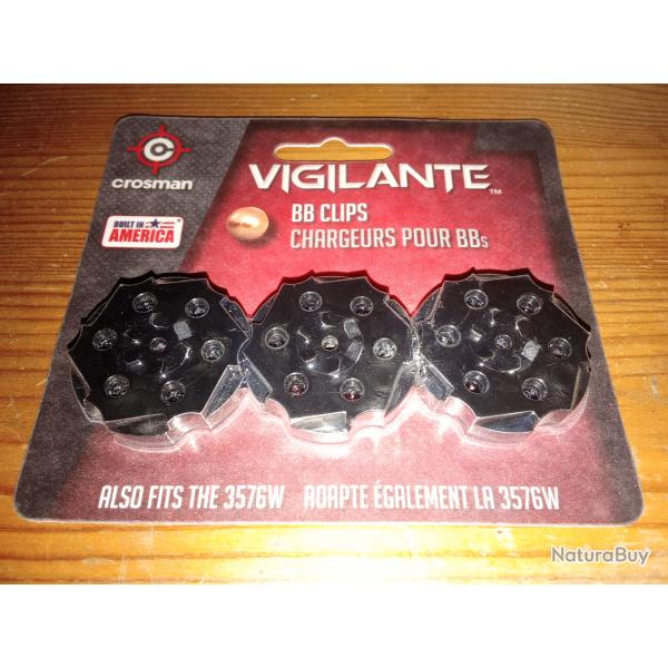 3 Barillets Crosman Vigilante pour bille acier 4,5 mm (bb's) Neuf sous blister