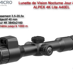 Lunette HIKMICRO de Vision Nocturne ALPEX 4K Lite A40EL avec T&eacute;l&eacute;m&egrave;tre