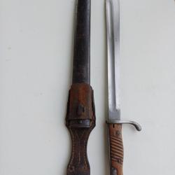 Ba&iuml;onnette Allemande 98/05 avec gousset cuir