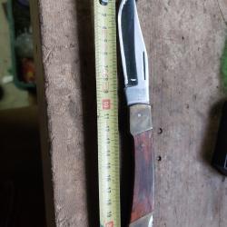 Couteau pliant vintage - manche bois - lame inox