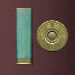 Cal. 14 central - RARE - Walbinger Meuschel &agrave; Bischviller - tube carton vert 65 mm