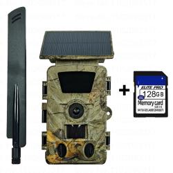 Cam&eacute;ra de Chasse 4G LTE Solaire 60MP 5K Vision Nocturne PIR IP66 Surveillance Faune PR903G  128G SD