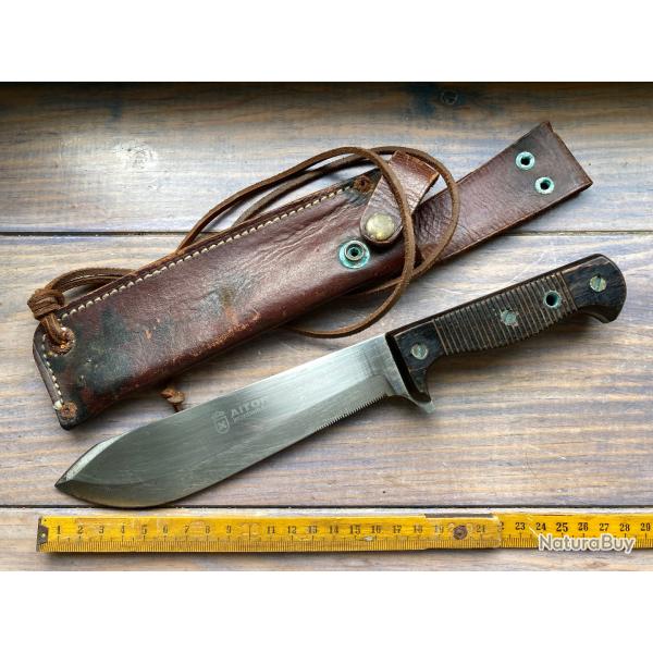 POIGNARD COUTEAU DE CAMP BOWIE VINTAGE  "AITOR / SURVIVAL 18" NO PUMA