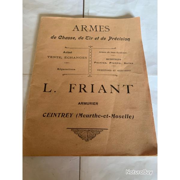 Petit catalogue �� Armes�� ancien