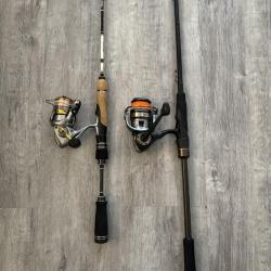 Lot 2 Ensembles Spinning complets (Truite ultra-l&eacute;ger + Carnassier polyvalent)