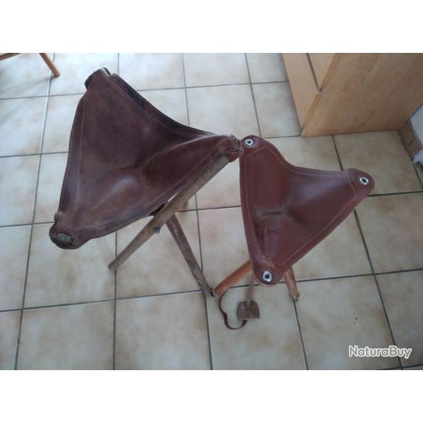 Deux tr�pied bois chasse