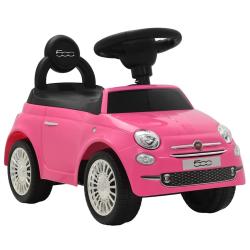 Voiture &agrave; chevaucher Fiat 500 rose alsavelo