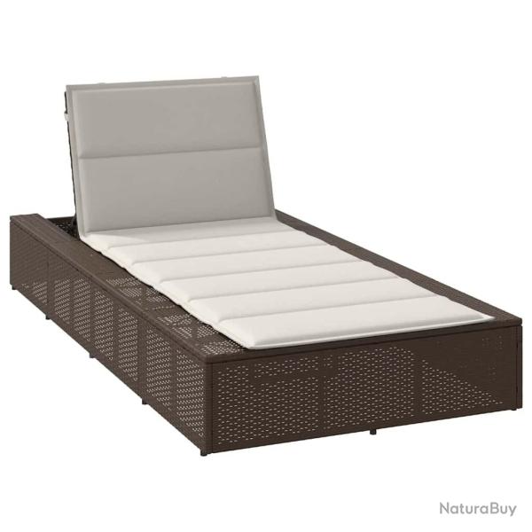 Transat avec coussin flottant marron r�sine tress�e