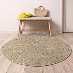 Tapis ZIZUR &Oslash; 200 cm aspect de jute int&eacute;rieur et ext&eacute;rieur alsavelo