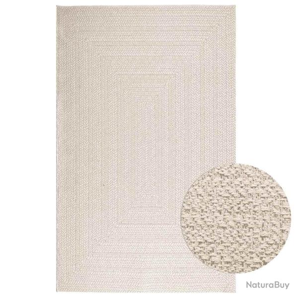 Tapis ZIZUR cr�me 160x230 cm aspect de jute int�rieur ext�rieur alsavelo