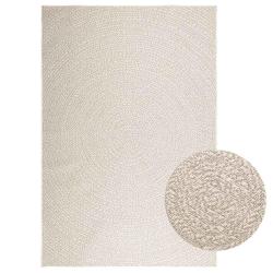 Tapis ZIZUR cr&egrave;me 160x230 cm aspect de jute int&eacute;rieur ext&eacute;rieur alsavelo