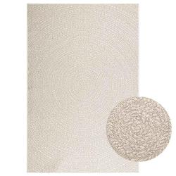 Tapis ZIZUR cr&egrave;me 140x200 cm aspect de jute int&eacute;rieur ext&eacute;rieur alsavelo