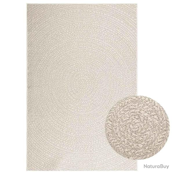 Tapis ZIZUR cr�me 140x200 cm aspect de jute int�rieur ext�rieur alsavelo