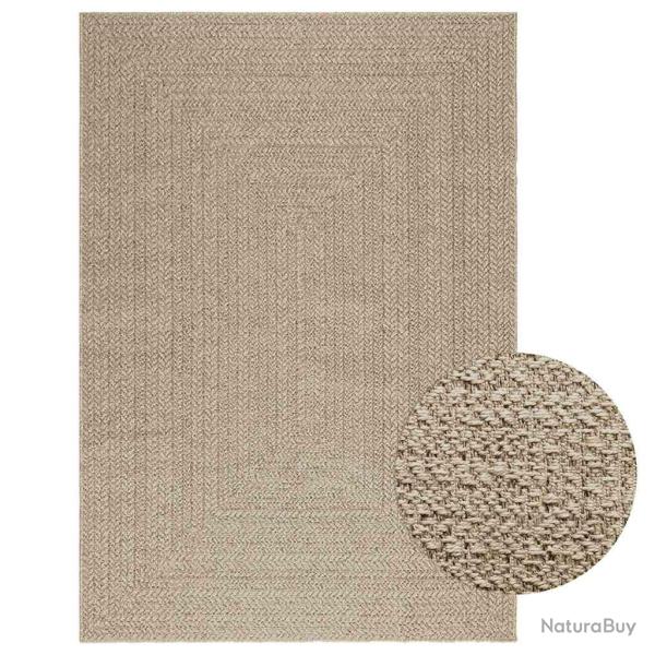 Tapis ZIZUR beige 140x200 cm aspect de jute int�rieur ext�rieur alsavelo