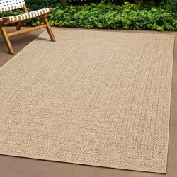 Tapis ZIZUR 100x200 cm aspect de jute int&eacute;rieur et ext&eacute;rieur alsavelo