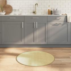 Tapis rond naturel clair 80 cm bambou alsavelo