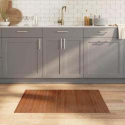 Tapis rectangulaire marron 70x100 cm bambou alsavelo