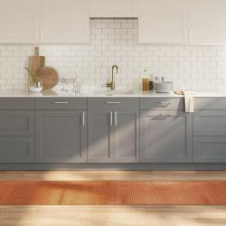 Tapis rectangulaire marron 60x400 cm bambou alsavelo