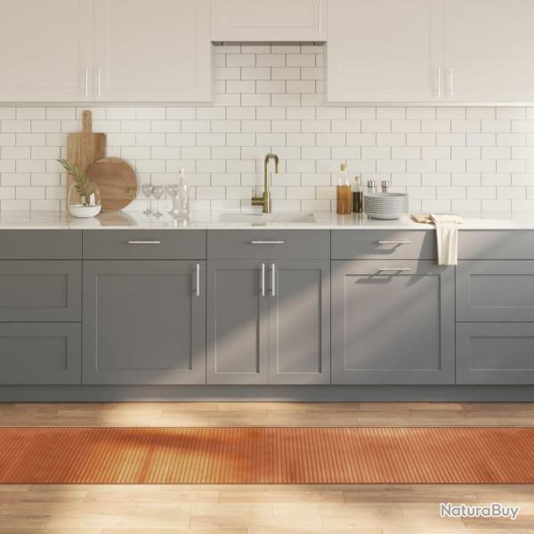 Tapis rectangulaire marron 60x400 cm bambou alsavelo