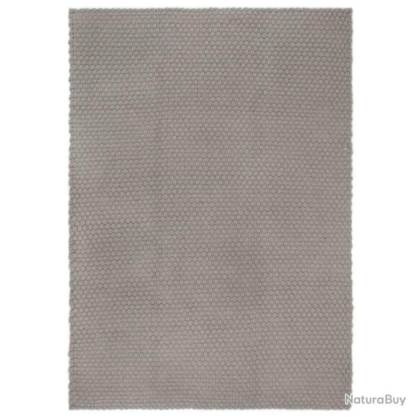Tapis rectangulaire Gris 160x230 cm Coton alsavelo