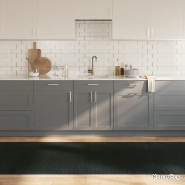Tapis rectangulaire gris 100x1000 cm bambou alsavelo
