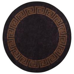 Tapis lavable antid&eacute;rapant ?120 cm noir et dor&eacute; alsavelo