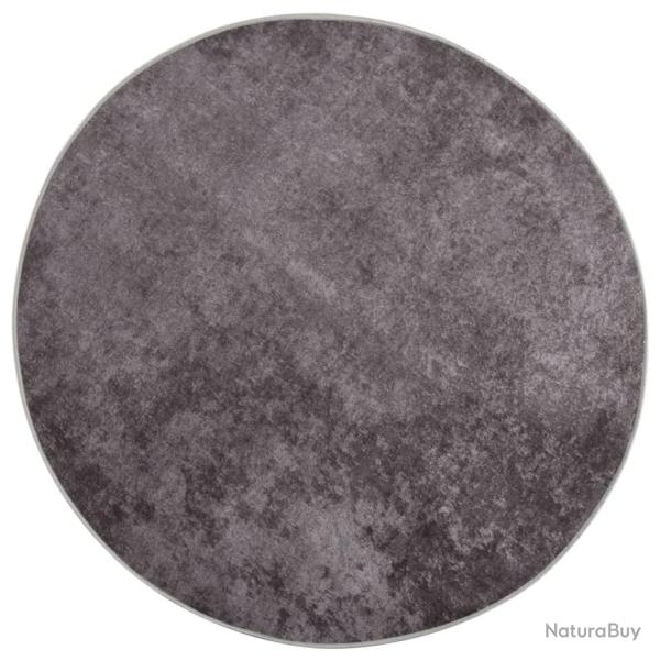 Tapis lavable antid�rapant ?120 cm gris alsavelo