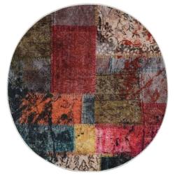Tapis lavable antid&eacute;rapant Patchwork ?120 cm multicolore alsavelo