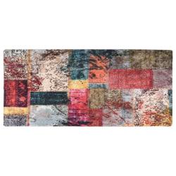 Tapis lavable antid&eacute;rapant Patchwork 80x300 cm Multicolore alsavelo