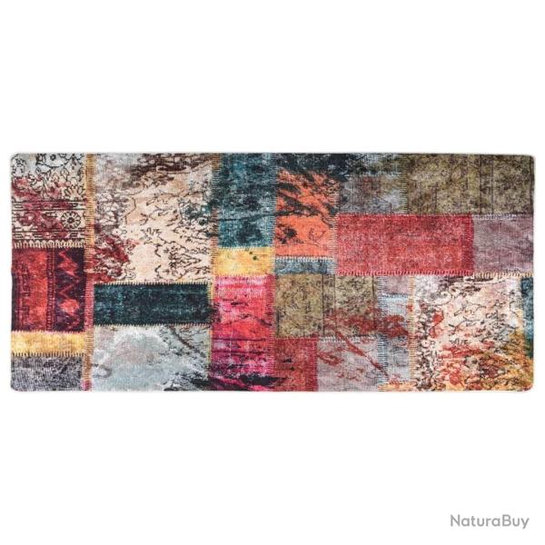 Tapis lavable antid�rapant Patchwork 80x300 cm Multicolore alsavelo