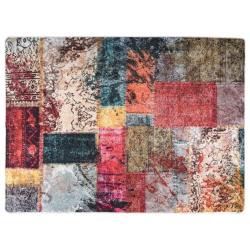 Tapis lavable antid&eacute;rapant Patchwork 120x180 cm multicolore alsavelo