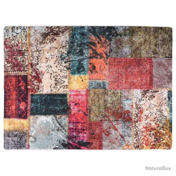 Tapis lavable antid�rapant Patchwork 120x180 cm multicolore alsavelo