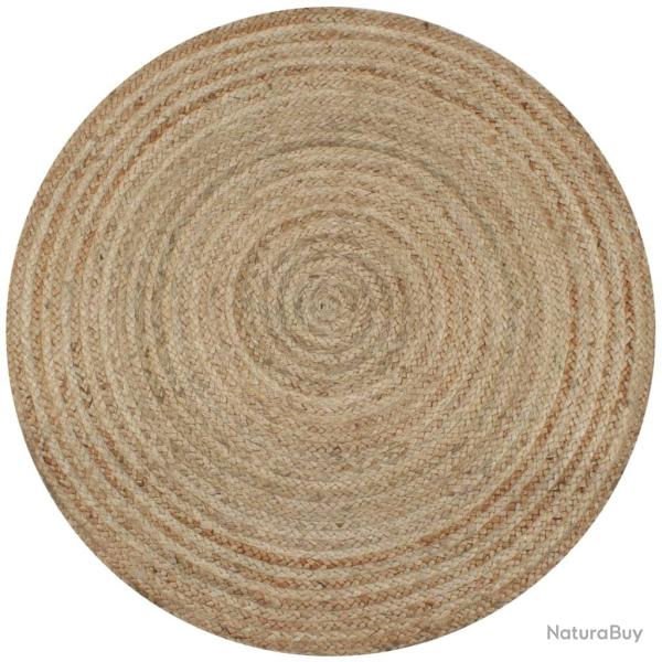 Tapis Jute tress� 90 cm rond alsavelo