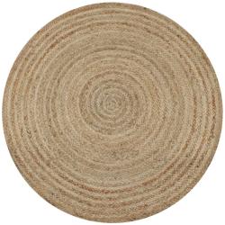 Tapis Jute tress&eacute; 150 cm rond alsavelo