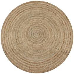 Tapis Jute tress&eacute; 120 cm rond alsavelo