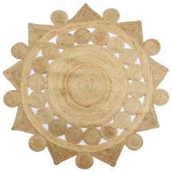 Tapis fait &agrave; la main Jute tress&eacute;e 90 cm alsavelo