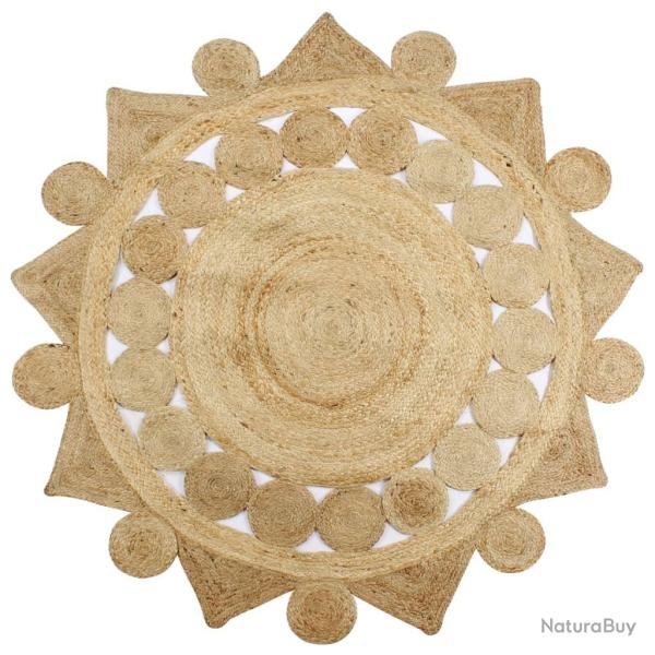 Tapis fait � la main Jute tress�e 90 cm alsavelo