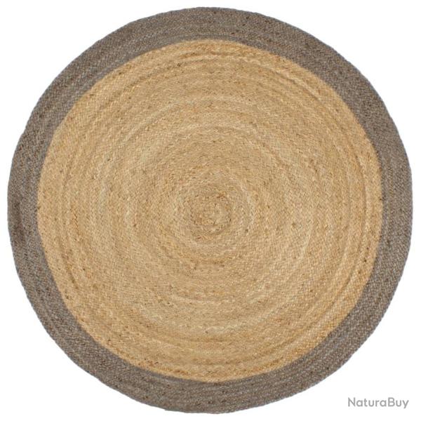 Tapis fait � la main Jute avec bord gris 240 cm alsavelo
