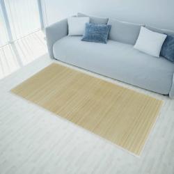 Tapis en bambou naturel &agrave; latte rectangulaire 80 x 200 cm alsavelo