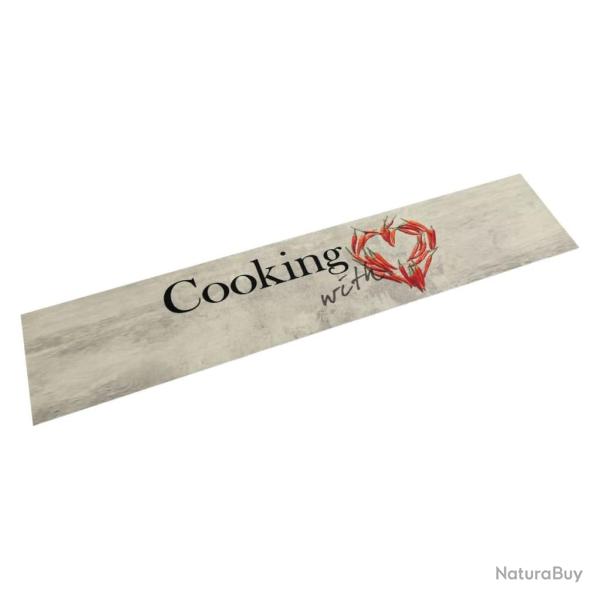 Tapis de cuisine lavable imprim� de piment Cooking 60x300 cm alsavelo