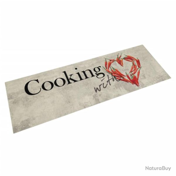 Tapis de cuisine lavable imprim� de piment Cooking 60x180 cm alsavelo