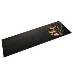 Tapis de cuisine lavable impression d'&eacute;pices 45x150 cm velours alsavelo