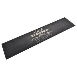 Tapis de cuisine lavable impression cuisine noir 60x300 cm alsavelo