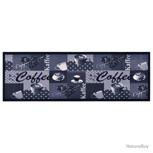 Tapis de cuisine lavable Bleu caf� 60x180 cm alsavelo