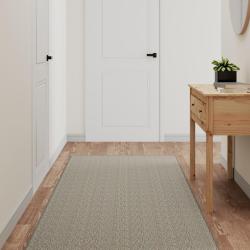 Tapis de couloir aspect sisal taupe 80x300 cm alsavelo