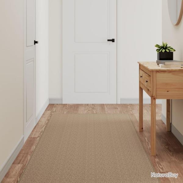 Tapis de couloir aspect sisal sable 80x300 cm alsavelo