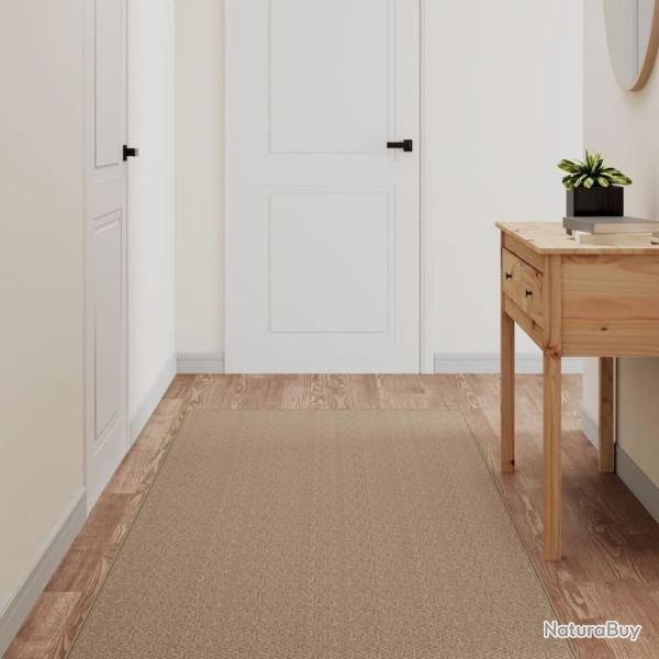 Tapis de couloir aspect sisal sable 80x200 cm alsavelo