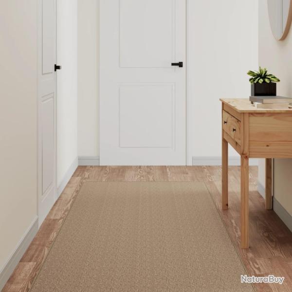 Tapis de couloir aspect sisal sable 80x150 cm alsavelo
