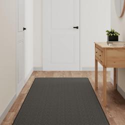 Tapis de couloir aspect sisal anthracite 80x150 cm alsavelo
