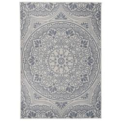 Tapis &agrave; tissage plat d'ext&eacute;rieur 160x230 cm Motif bleu alsavelo
